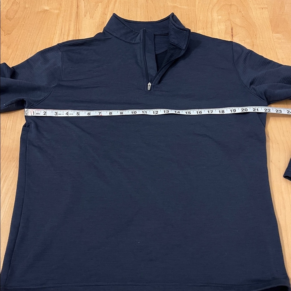 Peter Millar Navy Ribbed Crewneck Pullover - Picture 3 of 5